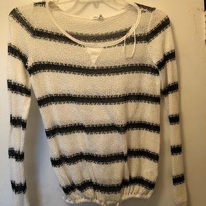 Black and White Striped Sweater